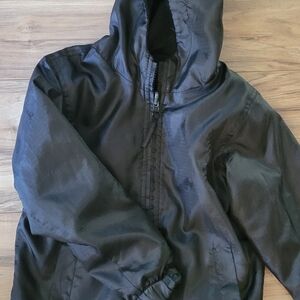 Children's Place Boys Black/Red Jacket & All Black Windbreaker Jacket